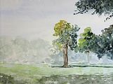 <b>Parklandschaft</b><br> Technik: Aquarell<br>Format: 40 x 50 cm<br>Original