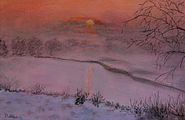 <b>Wintertag in der Eifel</b><br> Technik: Pastell<br> Format: 30 x 40 cm<br> Original